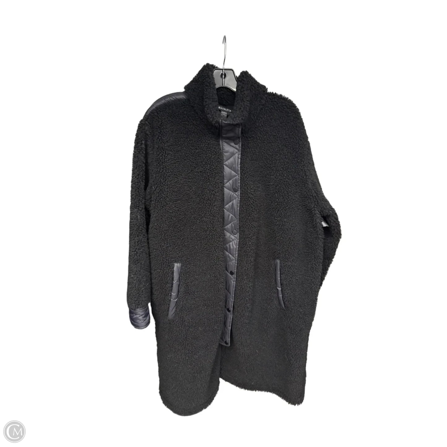 Coat Faux Fur & Sherpa By Athleta In Black, Size: 1x