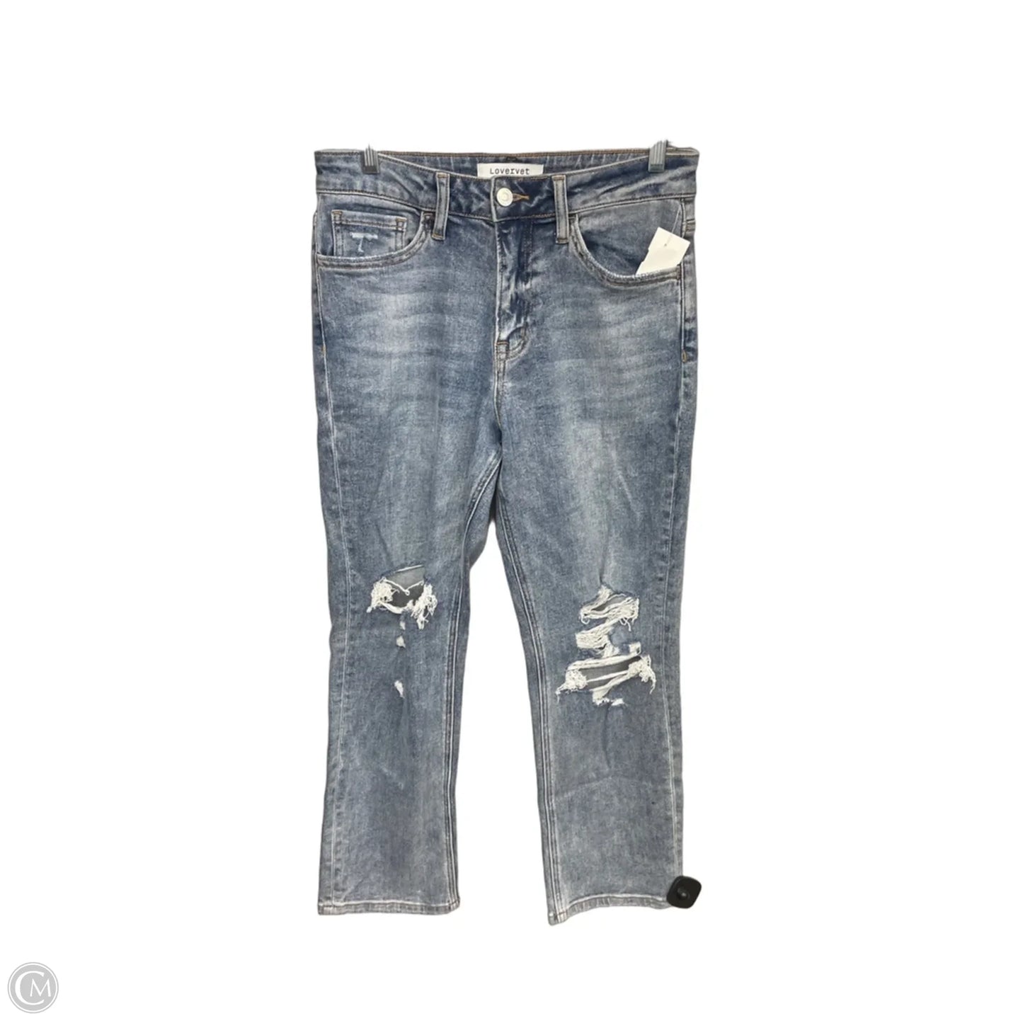 Jeans Straight By Vervet In Blue Denim, Size: 4