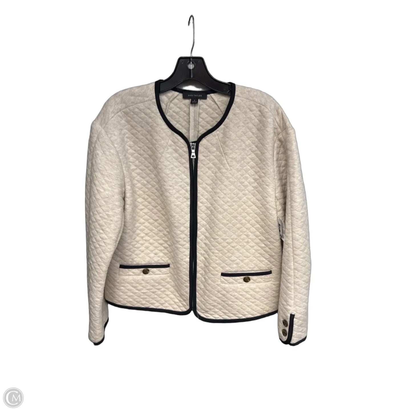 Jacket Other By Ann Taylor In Black & Cream, Size: M