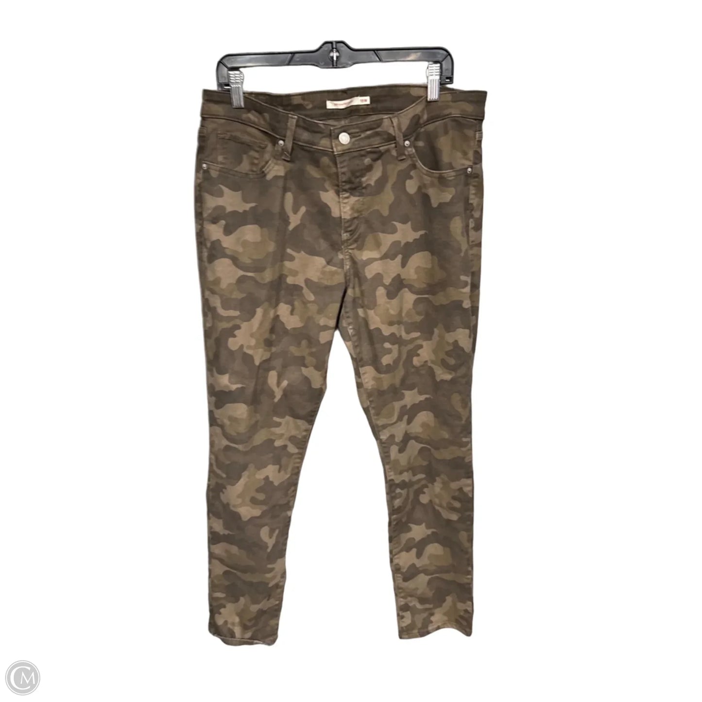 Jeans Skinny By Levis In Camouflage Print, Size: 18