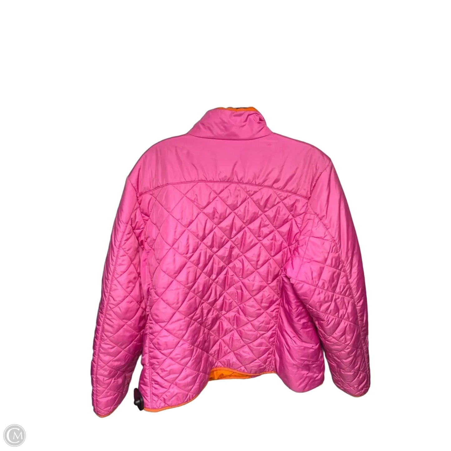 Jacket Puffer & Quilted By Lands End In Orange & Pink, Size: L