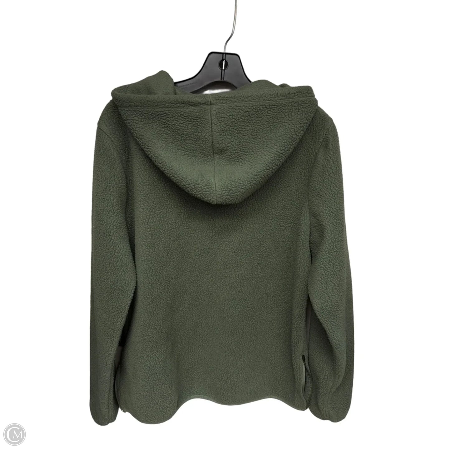 Jacket Fleece By Eddie Bauer In Green, Size: M