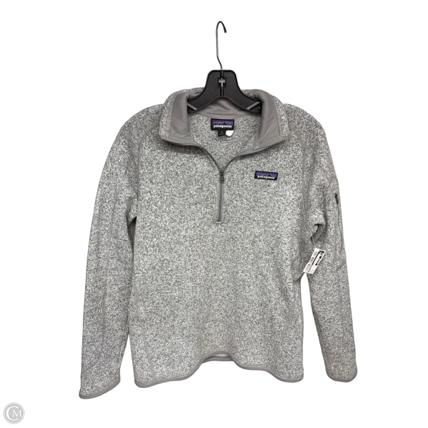 Jacket Fleece By Patagonia In Grey, Size: M