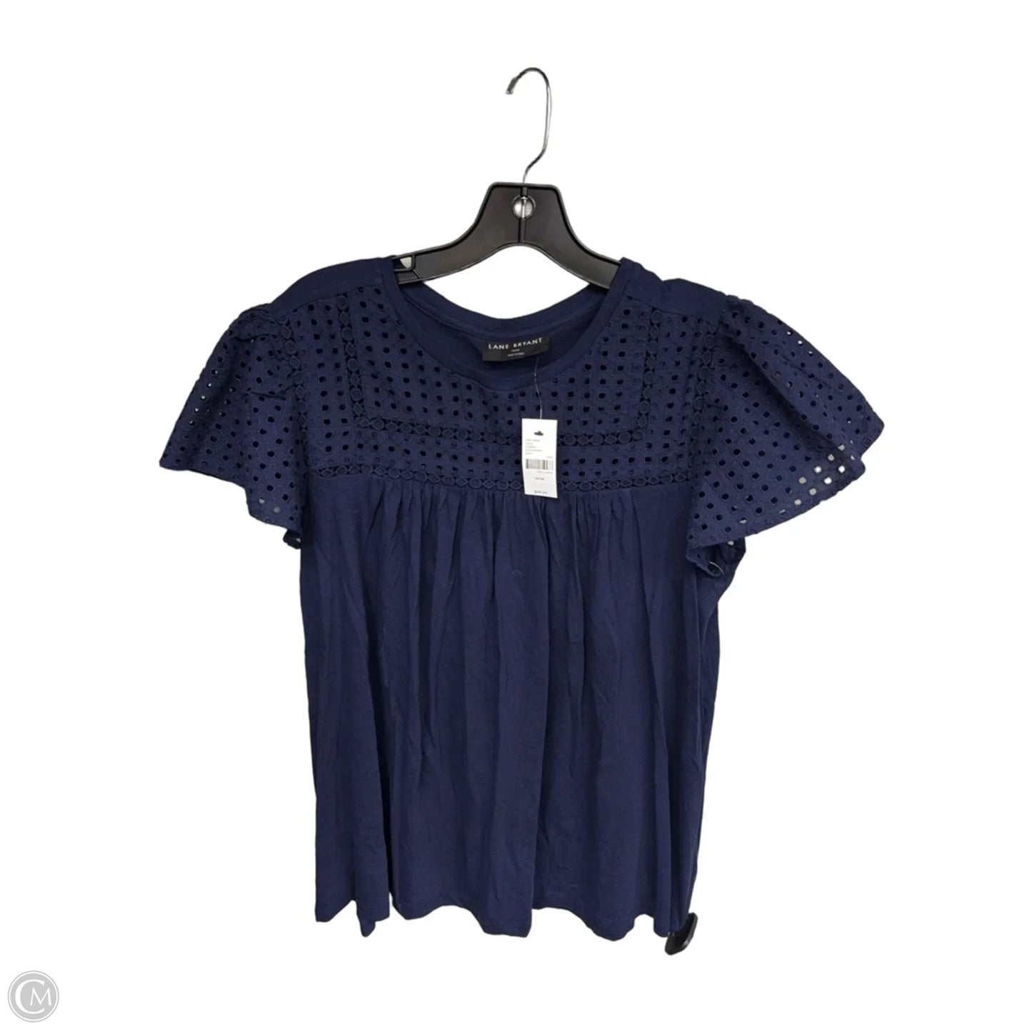 Top Short Sleeve By Lane Bryant In Blue, Size: Xl