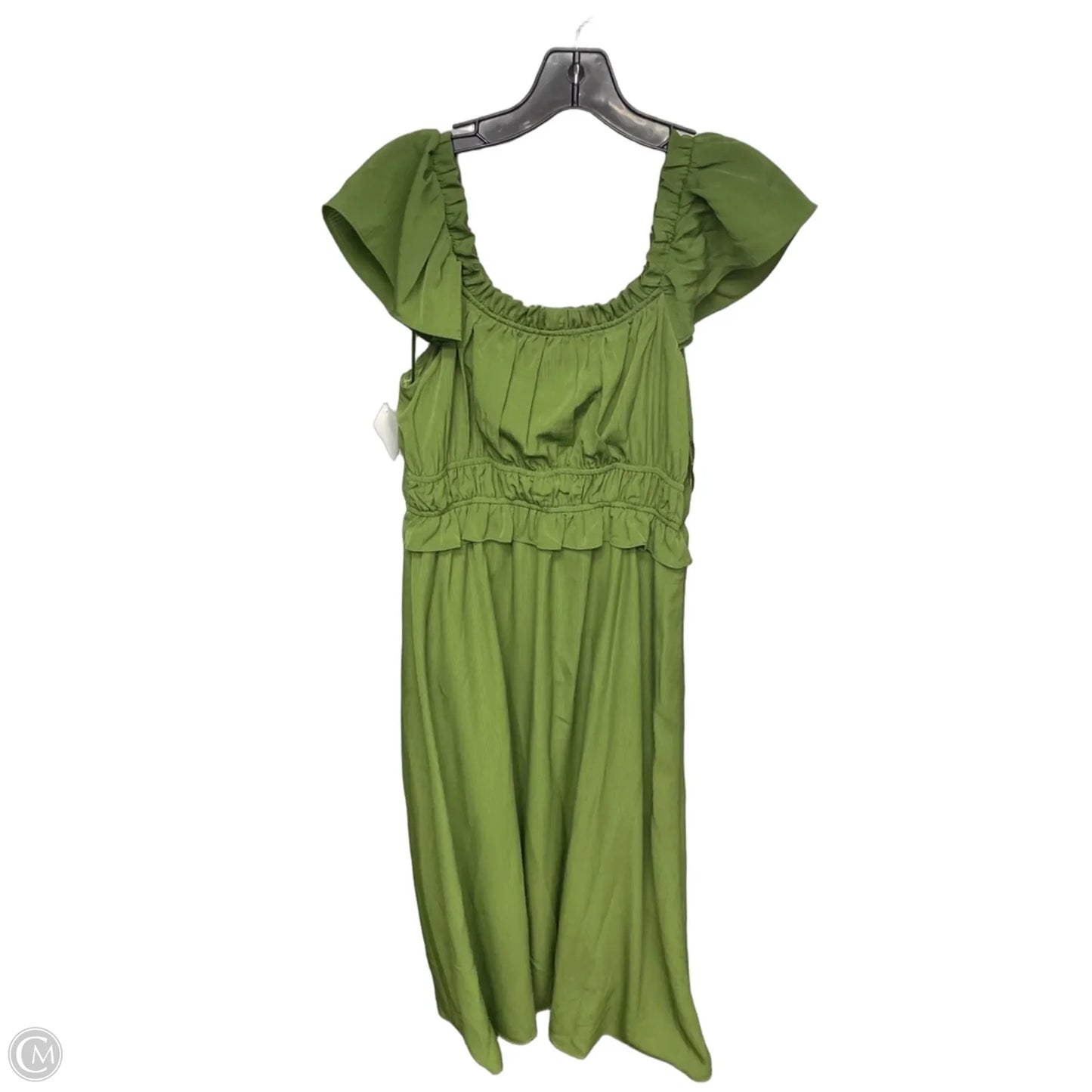 Dress Party Midi By Clothes Mentor In Green, Size: M