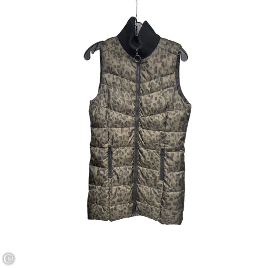 Vest Puffer & Quilted By Peyton Jensen In Black & Green, Size: S