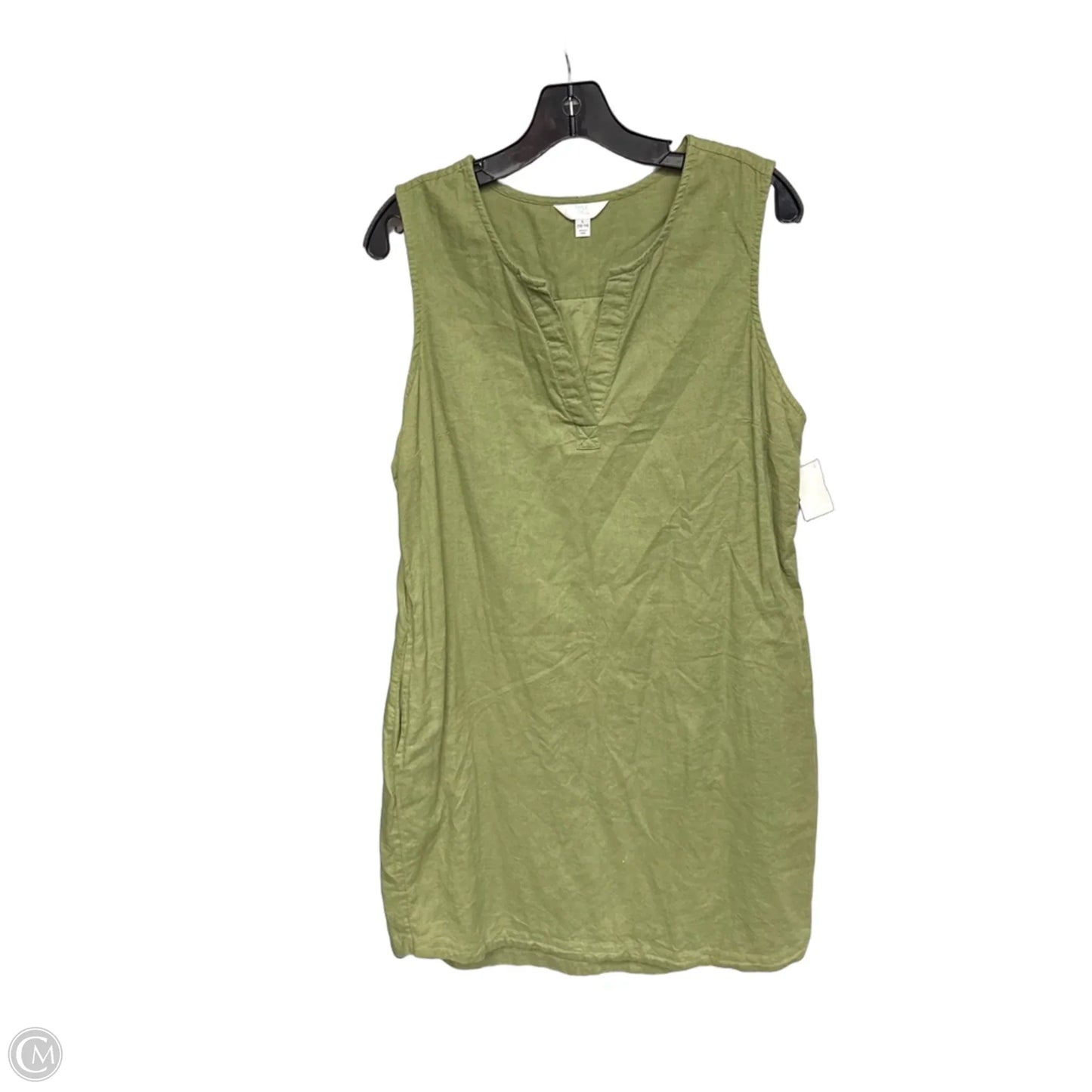 Dress Casual Midi By Time And Tru In Green, Size: L