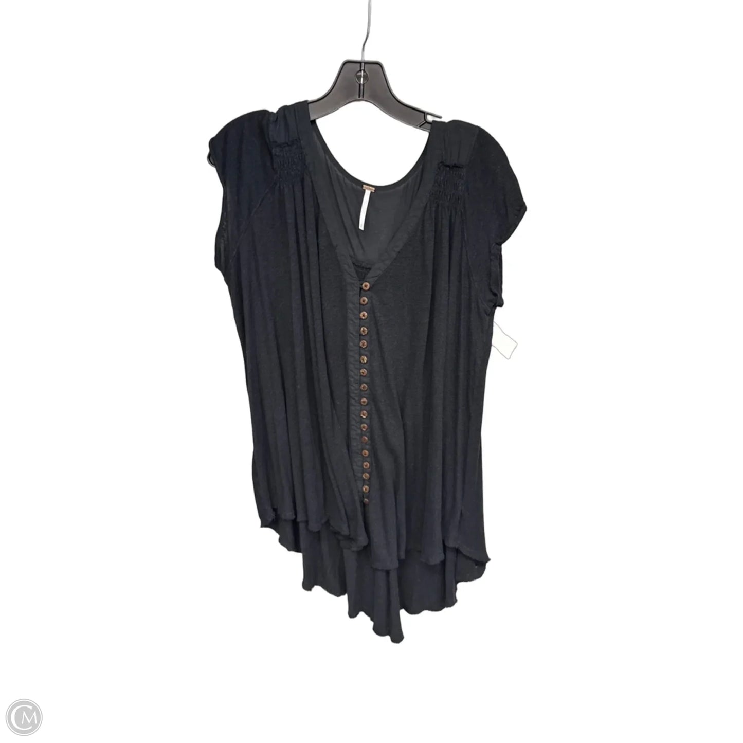 Top Short Sleeve By Free People In Black, Size: S