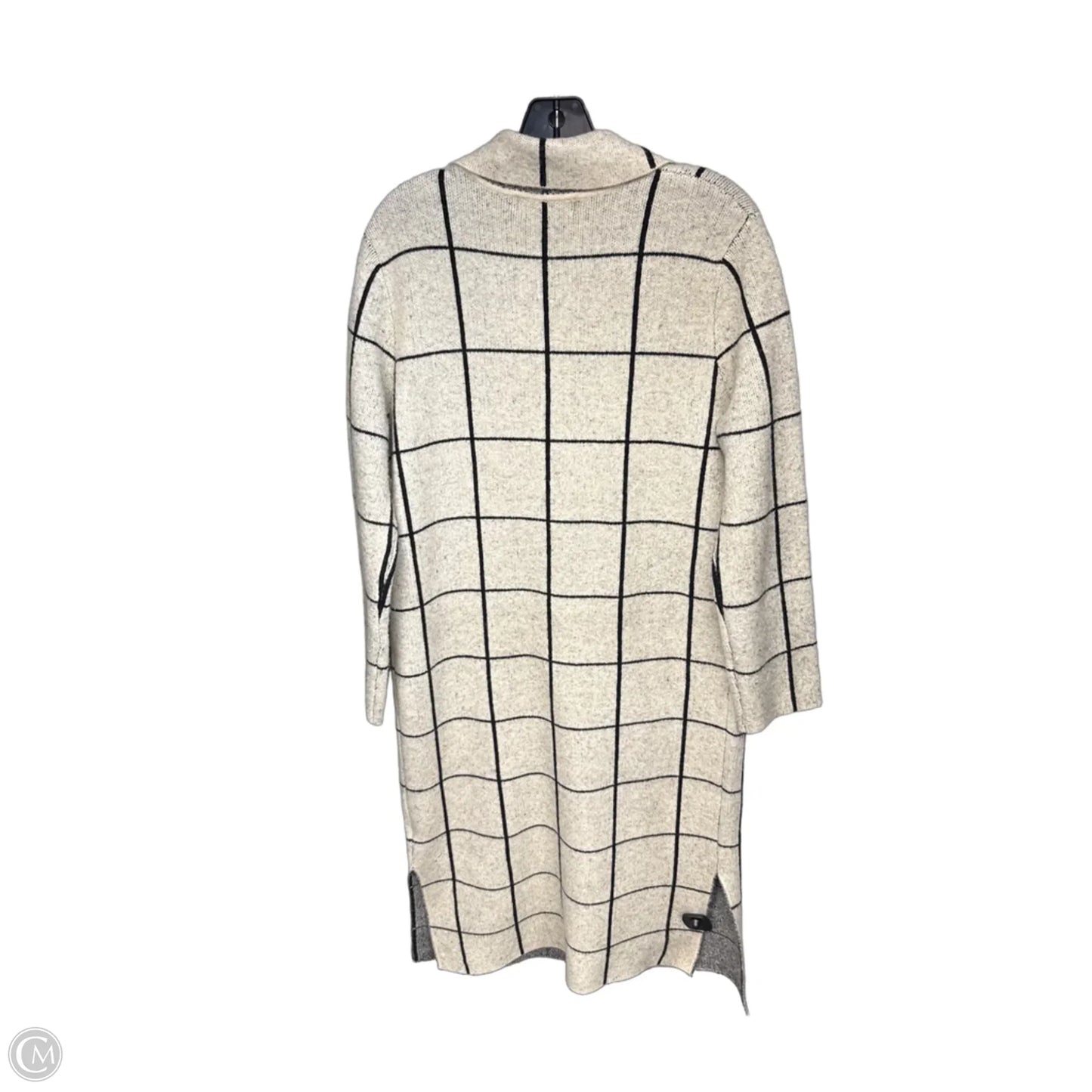 Coat Trench Coat By John + Jenn In Black & Cream, Size: S