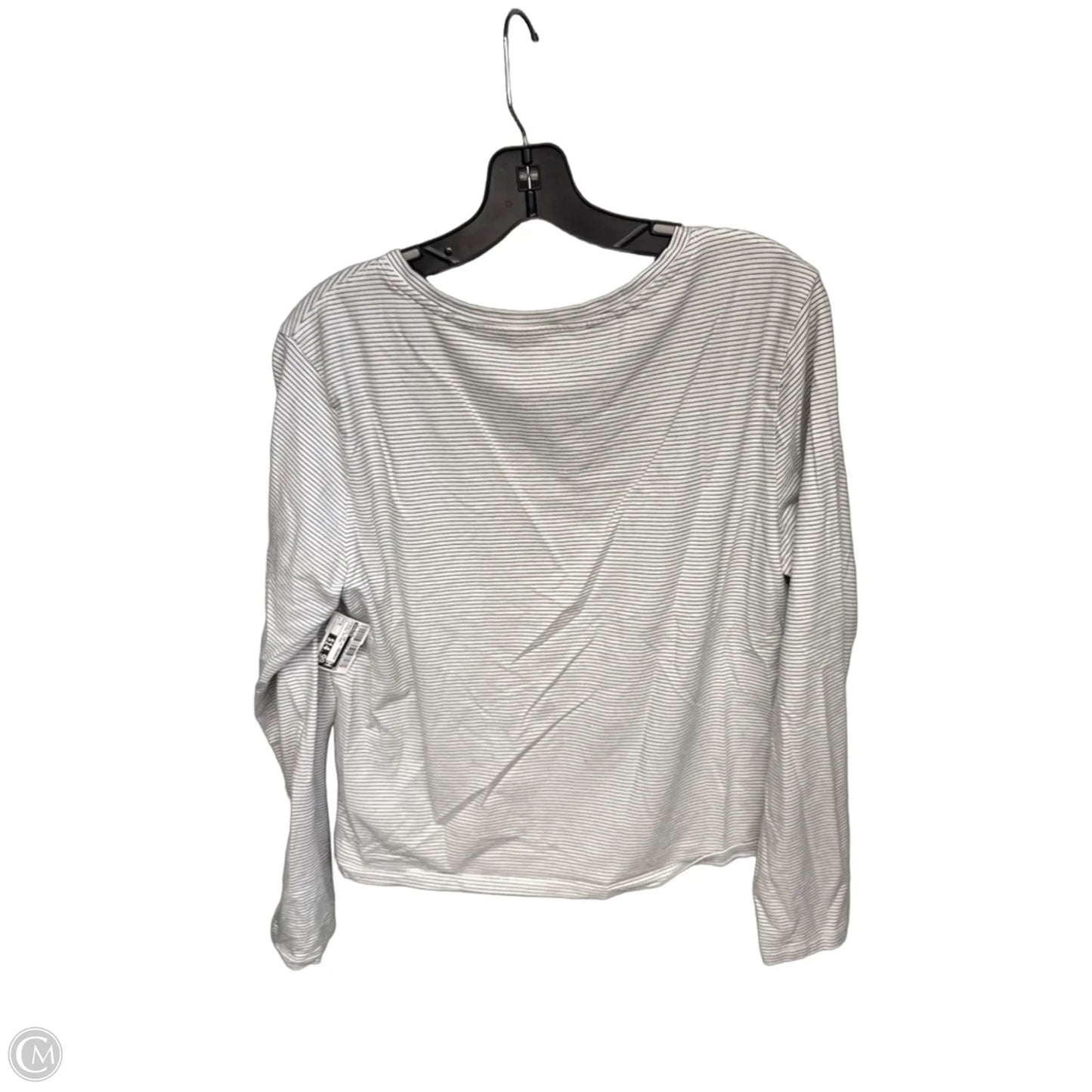 Athletic Top Long Sleeve Crewneck By Athleta In Striped Pattern, Size: M