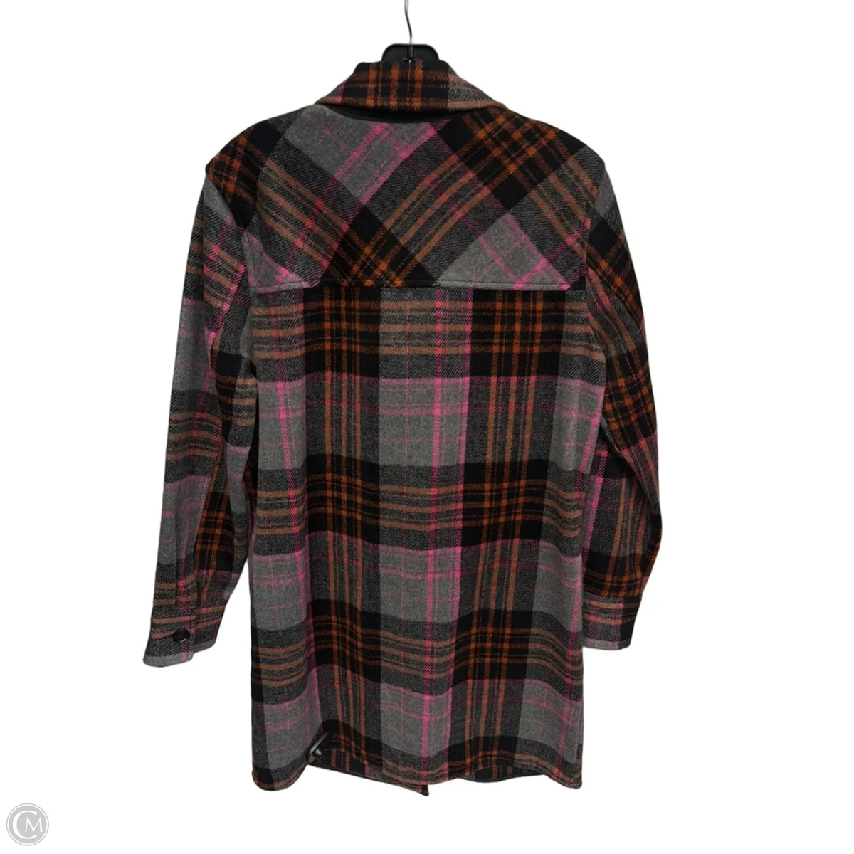 Coat Peacoat By Tribal In Plaid Pattern, Size: S