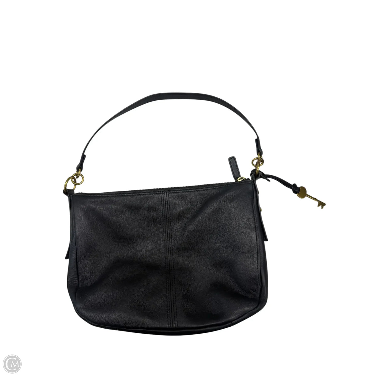 Handbag Leather By Fossil, Size: Small