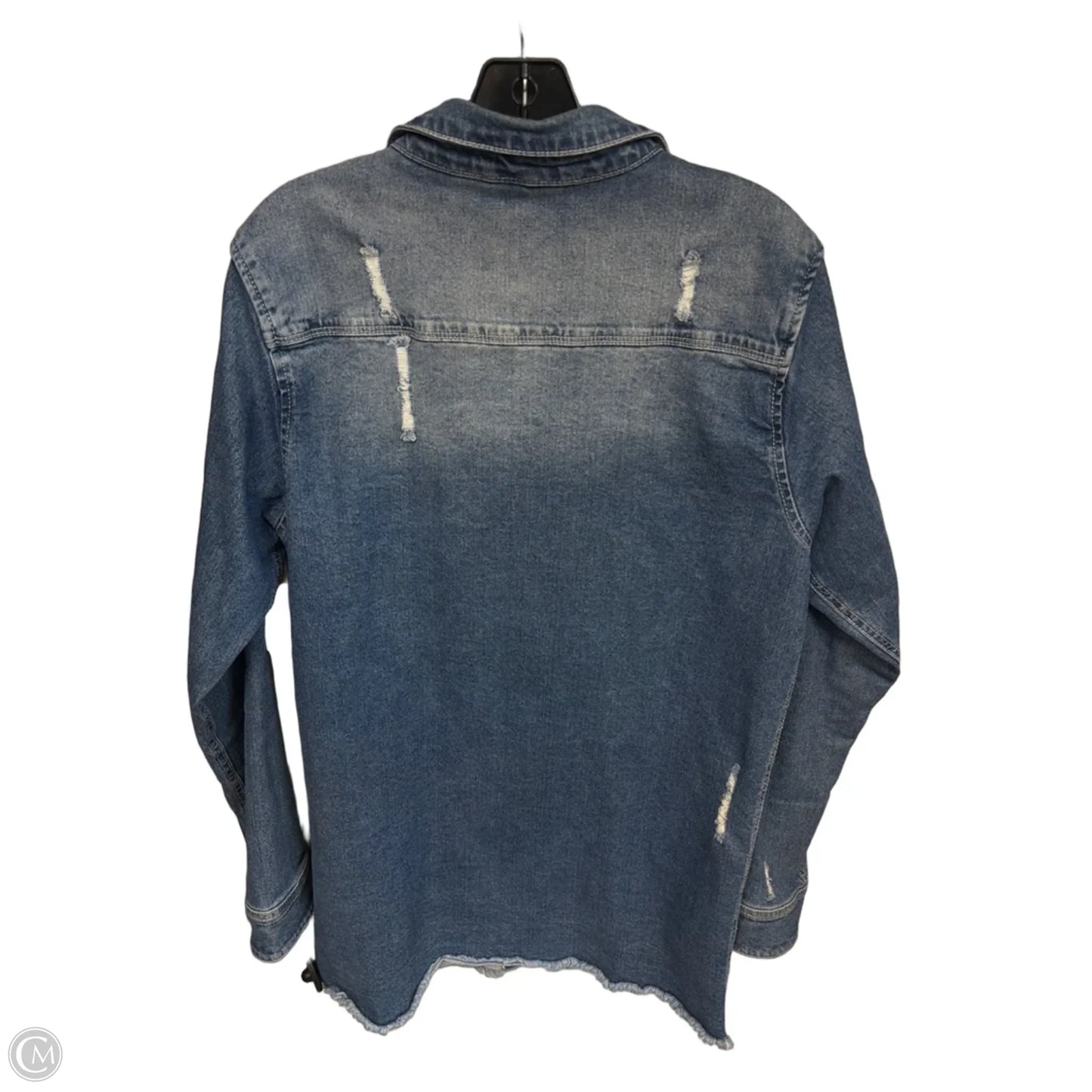 Jacket Denim By Love Tree In Blue Denim, Size: L