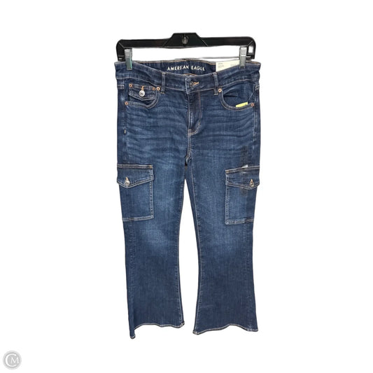 Jeans Flared By American Eagle In Blue Denim, Size: 6