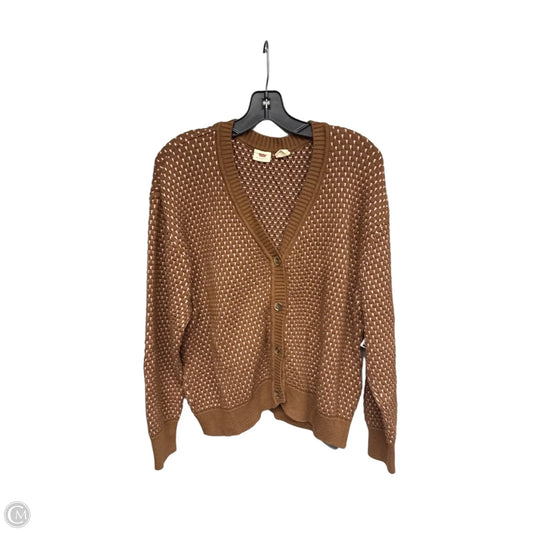 Cardigan By Levis In Brown & Pink, Size: Xl