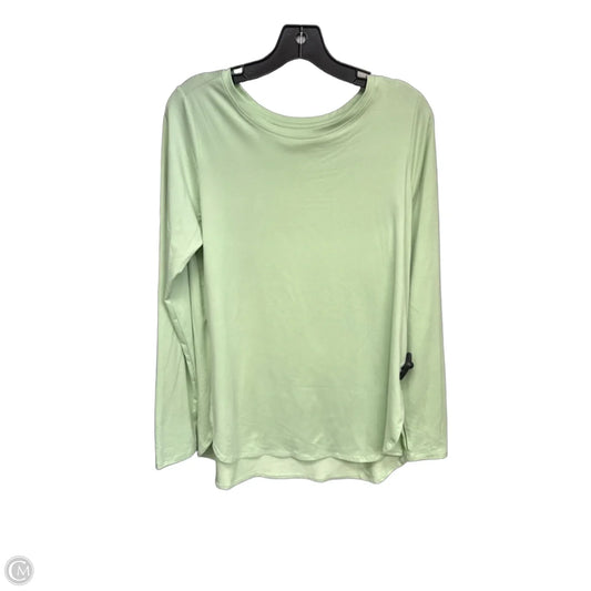 Athletic Top Long Sleeve Crewneck By Layer 8 In Green, Size: M