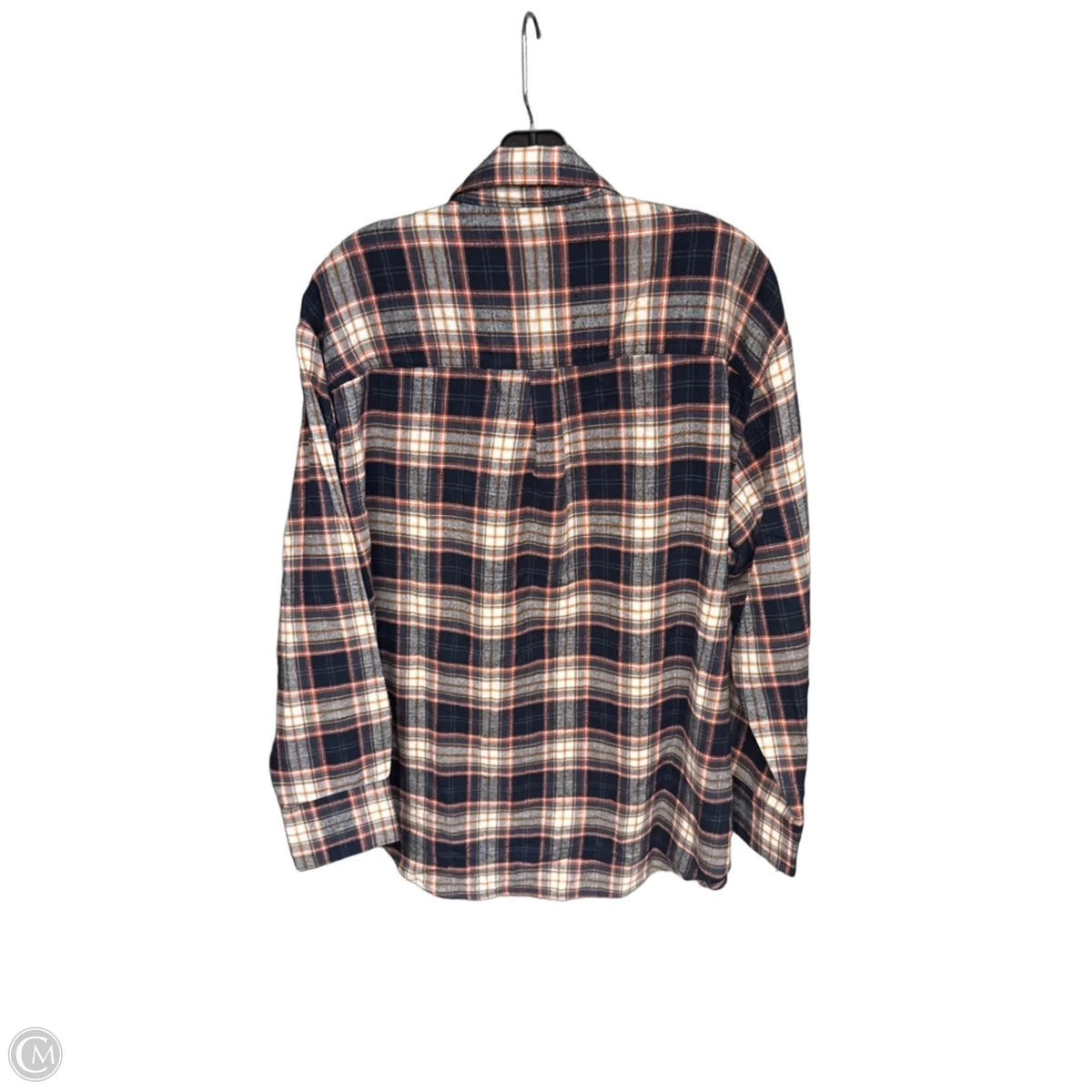 Top Long Sleeve By Old Navy In Plaid Pattern, Size: L