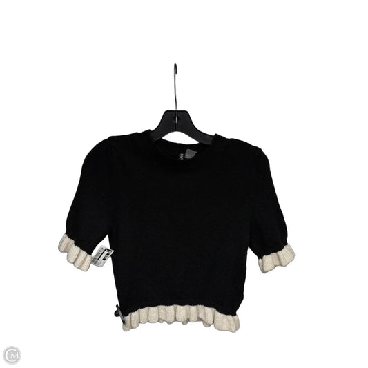 Top Short Sleeve By Divided In Black & White, Size: Xs