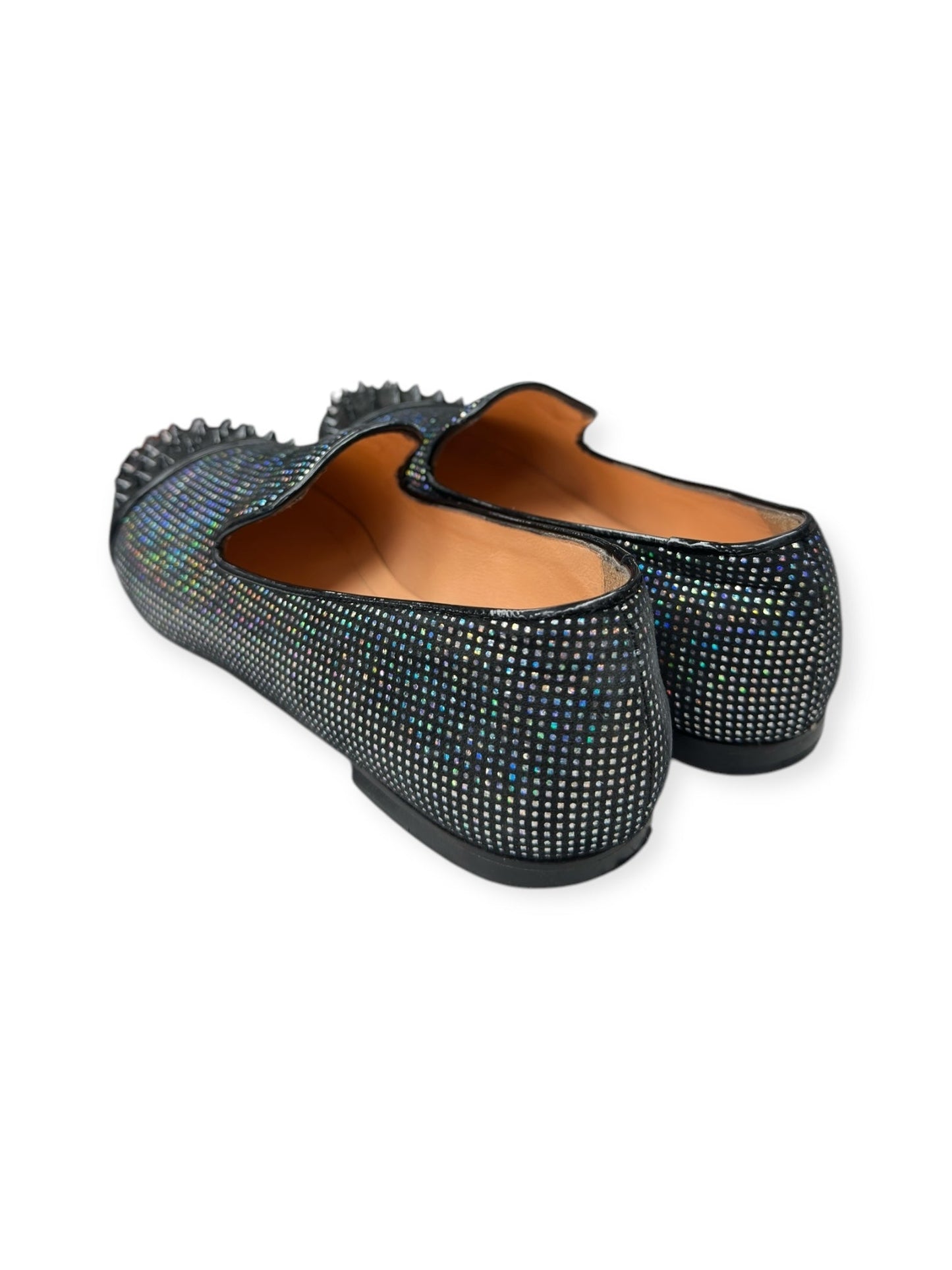 Shoes Flats By Clothes Mentor In Black & Silver