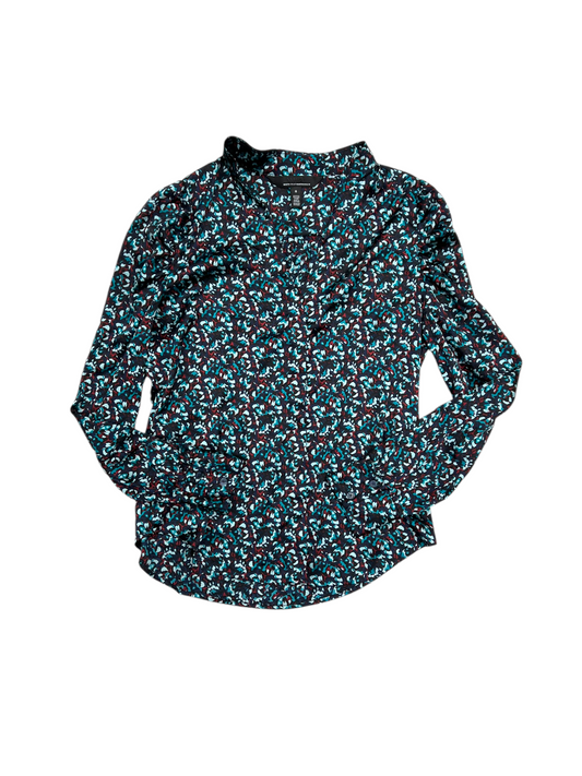 Top Long Sleeve By White House Black Market In Floral Print, Size: 0