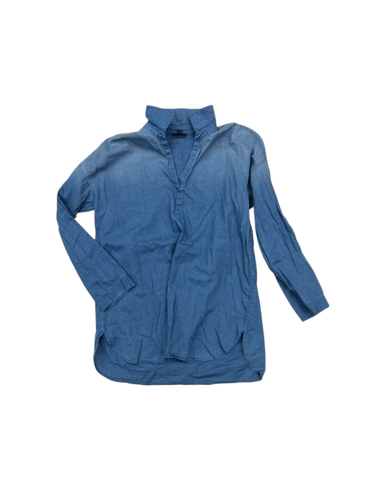 Tunic Long Sleeve By J. Jill In Blue Denim, Size: S