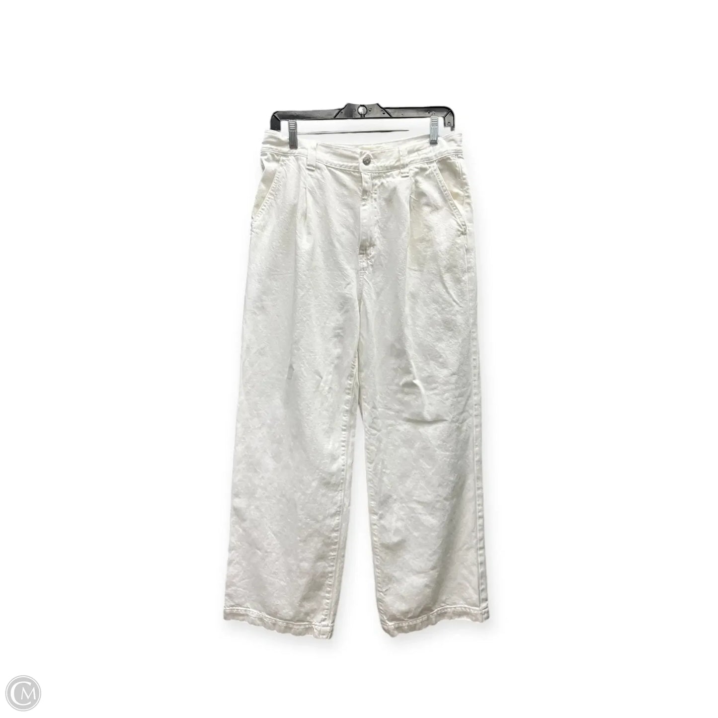 Jeans Wide Leg By Madewell In White Denim, Size: 2l