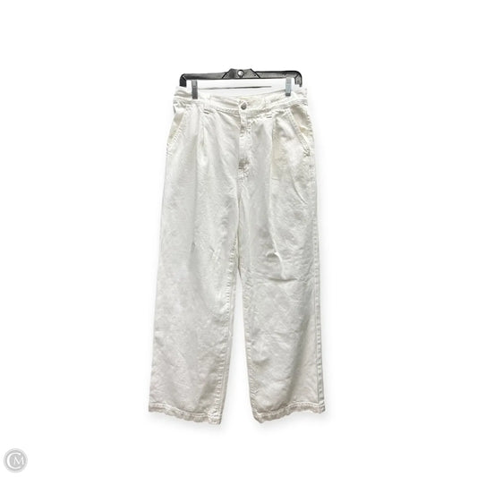 Jeans Wide Leg By Madewell In White Denim, Size: 2l