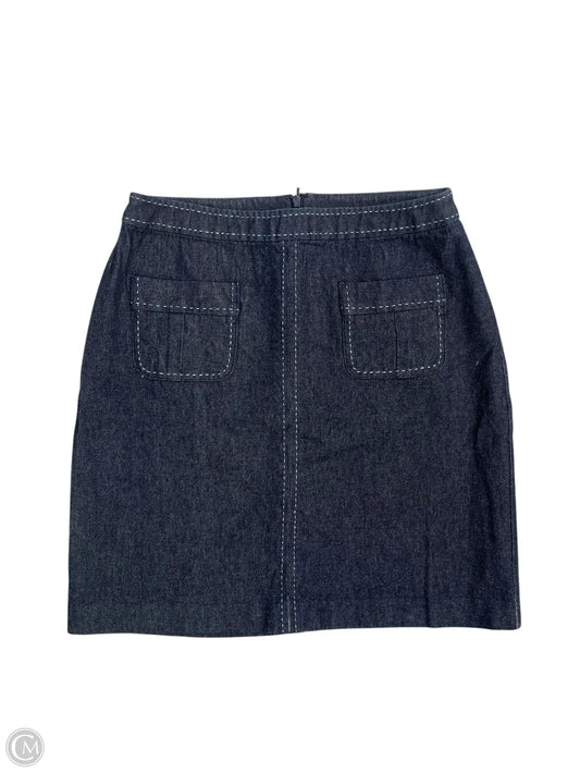 Skirt Midi By Loft In Blue Denim, Size: 4