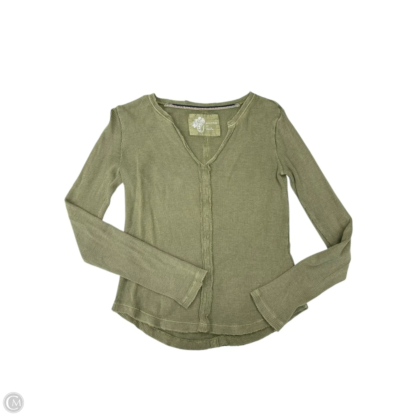 Top Long Sleeve By Pilcro In Green, Size: Xxs