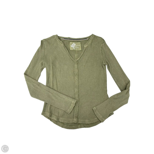 Top Long Sleeve By Pilcro In Green, Size: Xxs