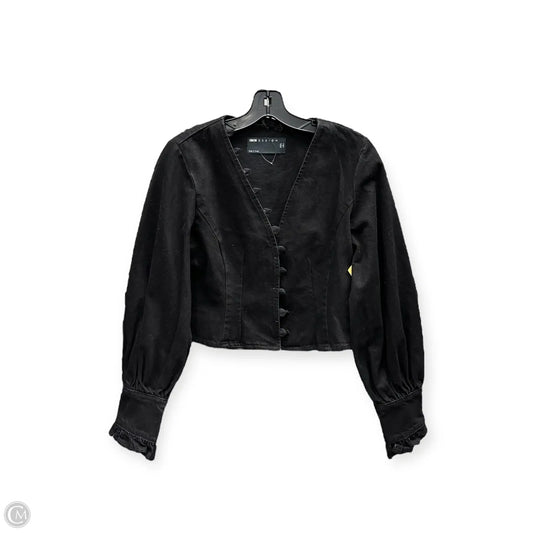 Top Long Sleeve By Asos In Black Denim, Size: 8