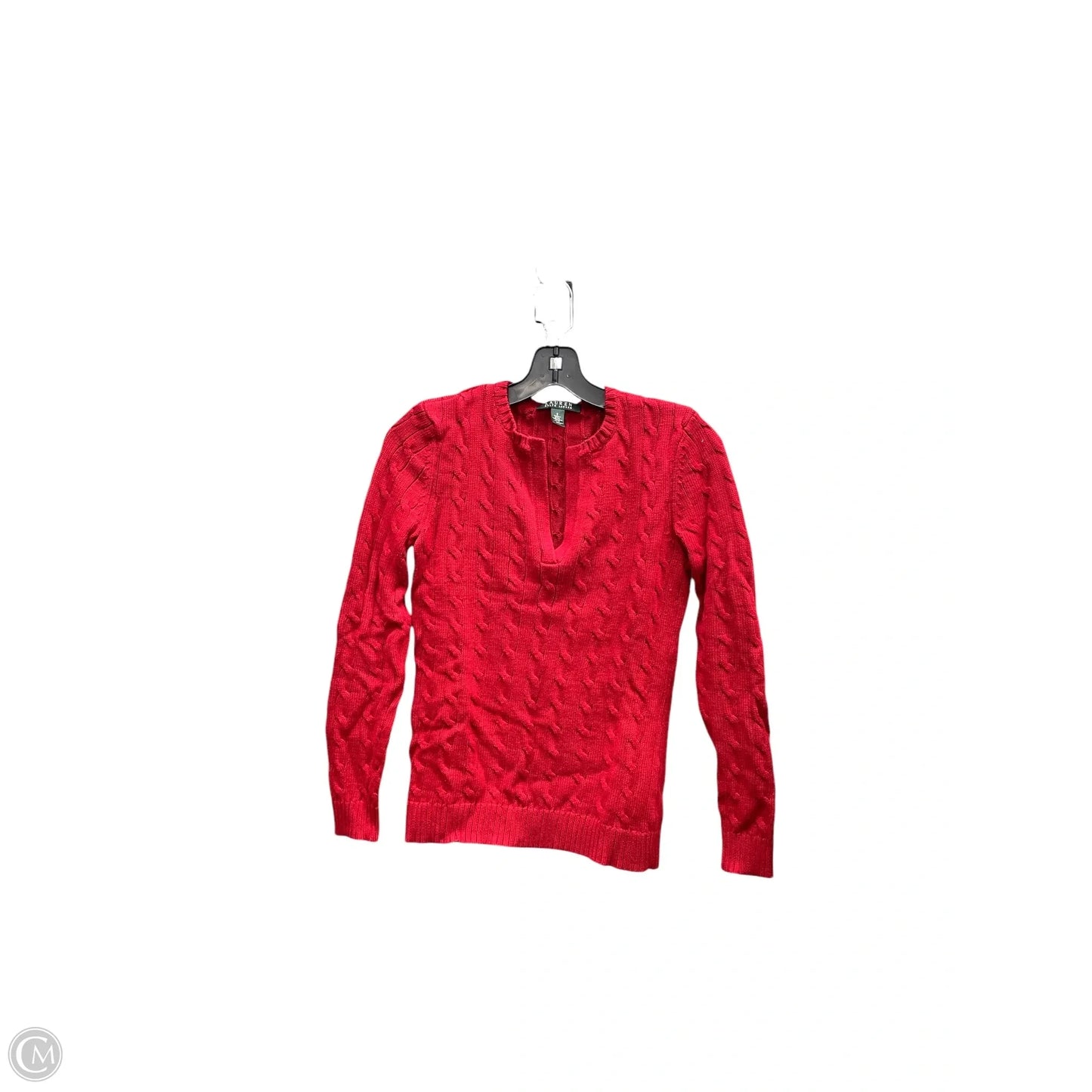 Sweater By Lauren By Ralph Lauren In Red, Size: S