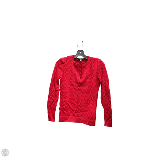 Sweater By Lauren By Ralph Lauren In Red, Size: S