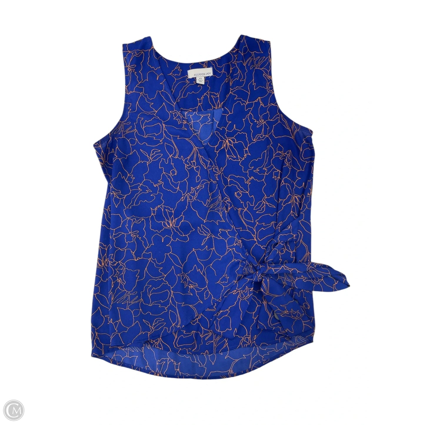 Top Sleeveless By Allison Joy In Blue & Orange, Size: Xs