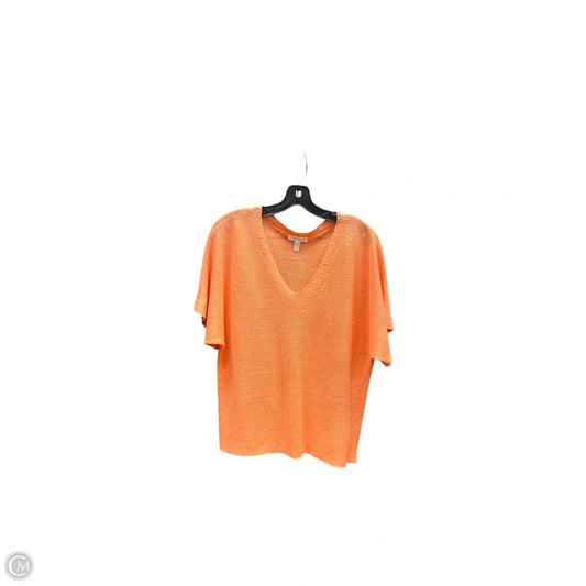 Top Short Sleeve By Eileen Fisher In Orange, Size: Xs