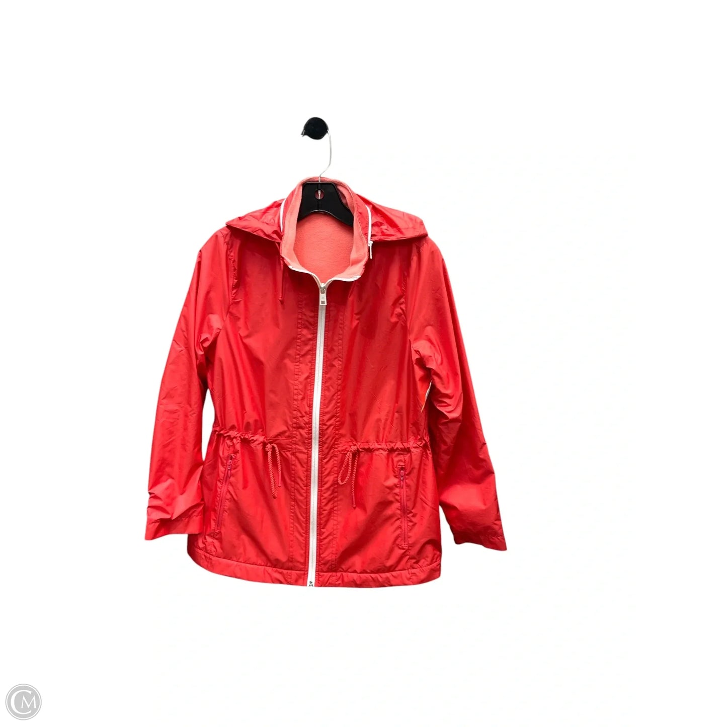 Jacket Windbreaker By Talbots In Orange & Red, Size: S