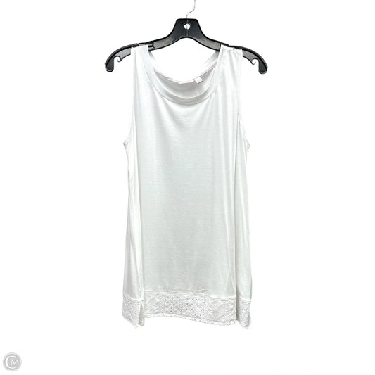 Top Sleeveless By Logo In White, Size: M