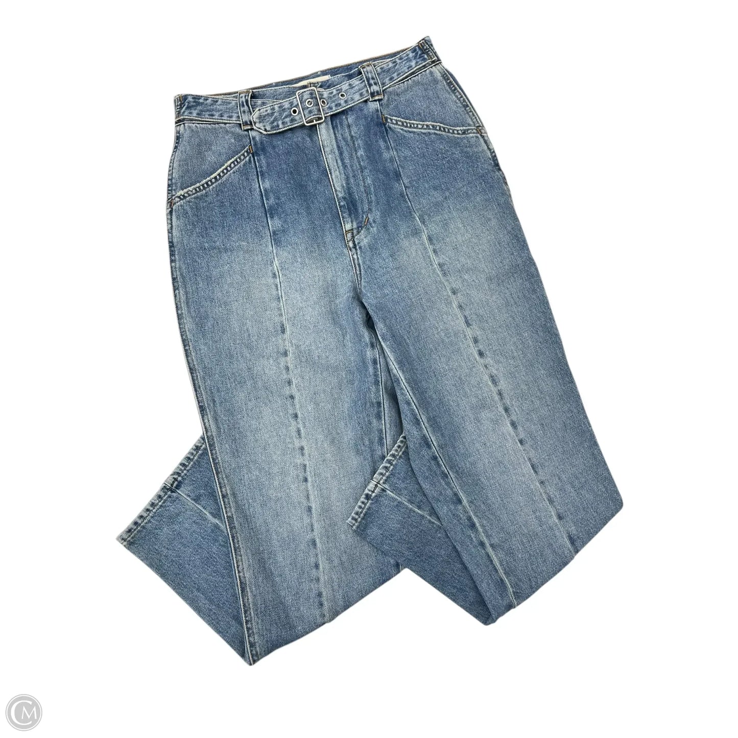 Jeans Straight By Madewell In Blue Denim, Size: 4