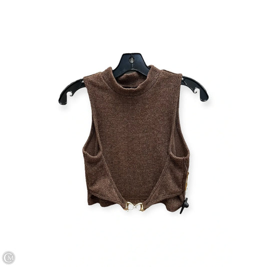 Top Sleeveless By Shein In Brown, Size: M