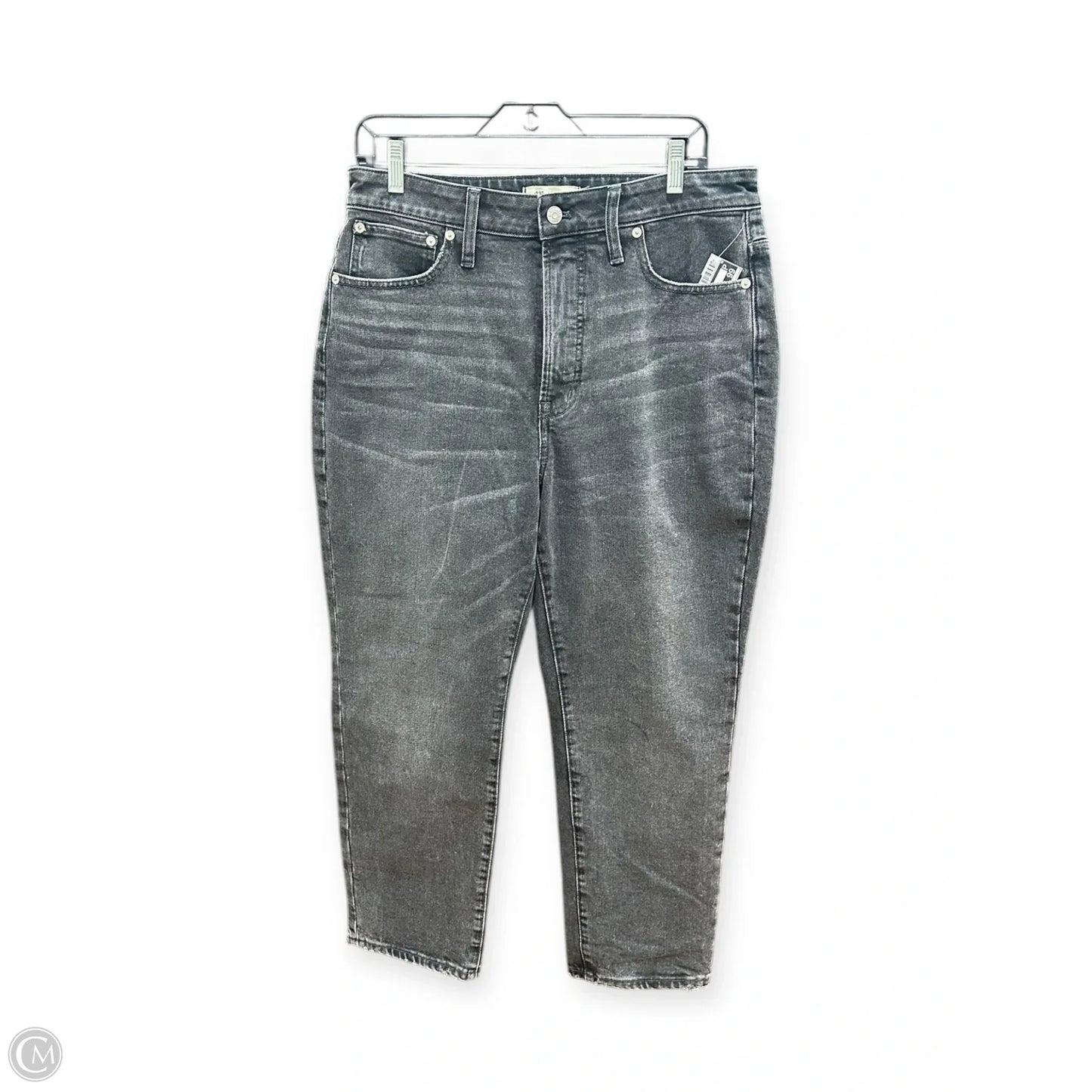 Jeans Straight By Madewell In Black Denim, Size: 12p
