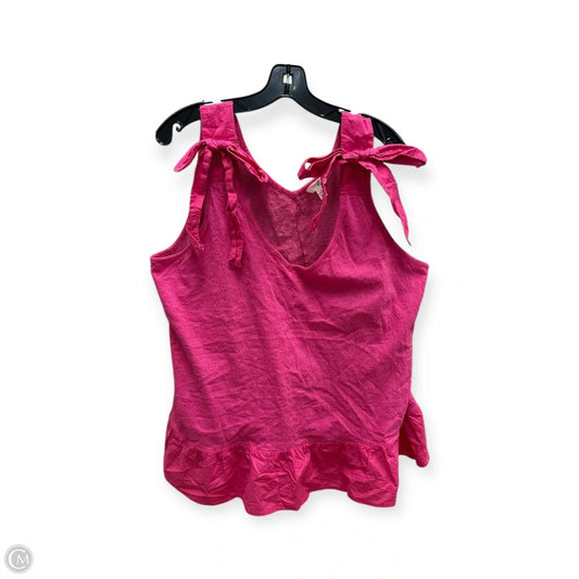 Top Sleeveless By Terra & Sky In Pink, Size: 2x