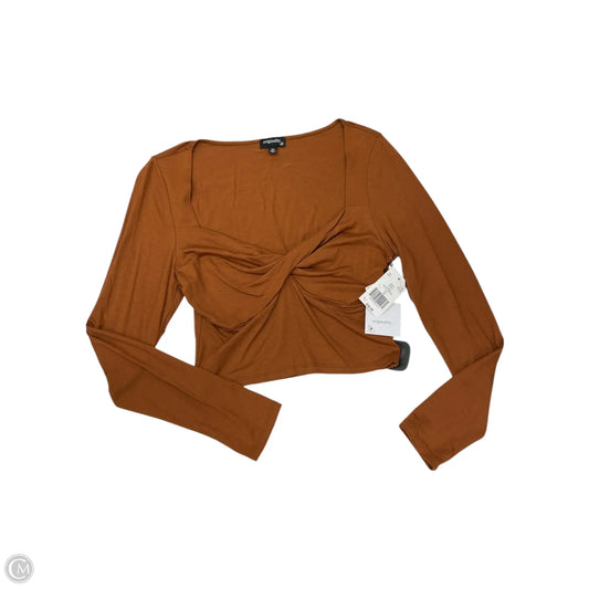 Top Long Sleeve By Clothes Mentor In Orange, Size: M