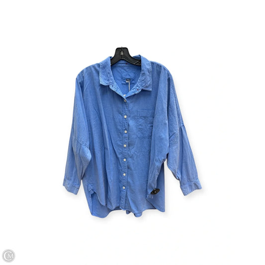 Top Long Sleeve By American Eagle In Blue, Size: M