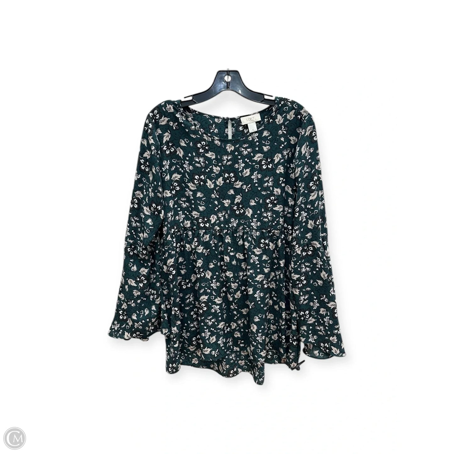 Top Long Sleeve By Loft In Green, Size: M