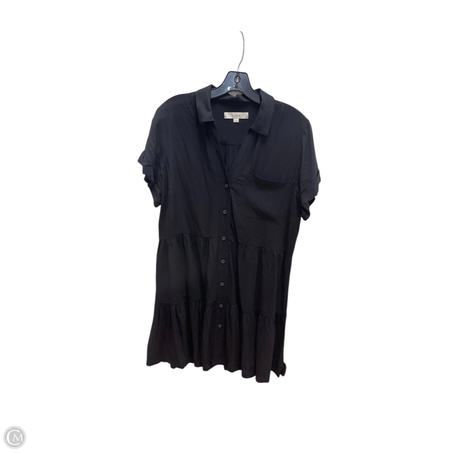 Dress Casual Midi By Loft In Black, Size: L