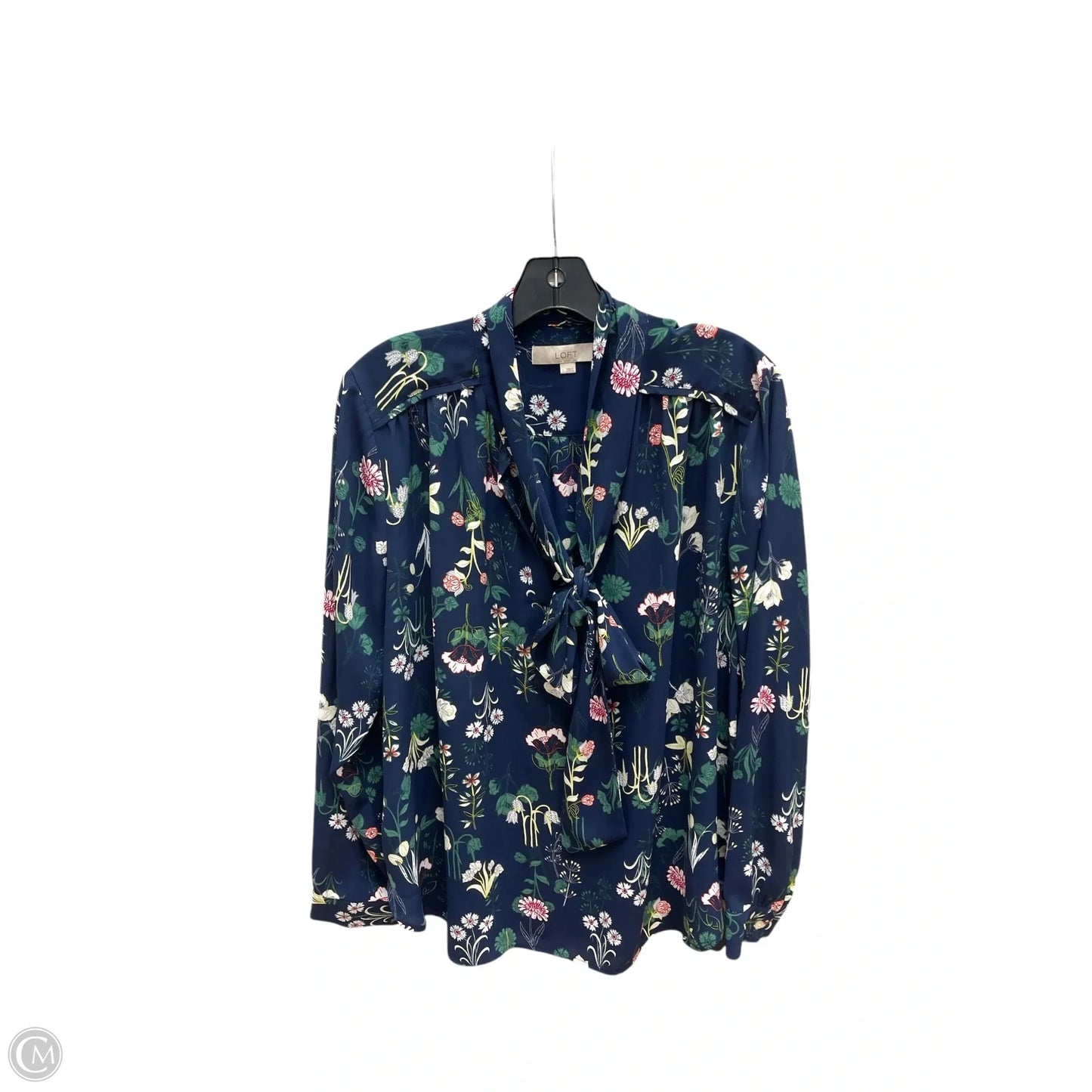 Top Long Sleeve By Loft In Floral Print, Size: L