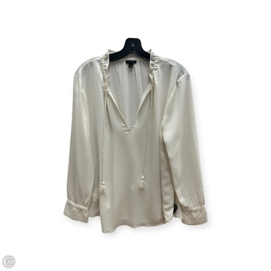 Top 3/4 Sleeve By Ann Taylor In Cream, Size: L
