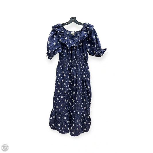 Dress Casual Maxi By Universal Thread In Blue & White, Size: M