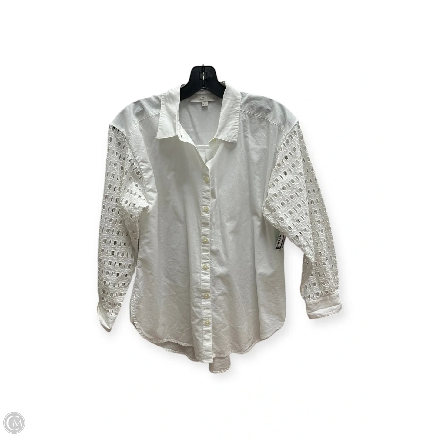 Top Long Sleeve By Loft In White, Size: Sp