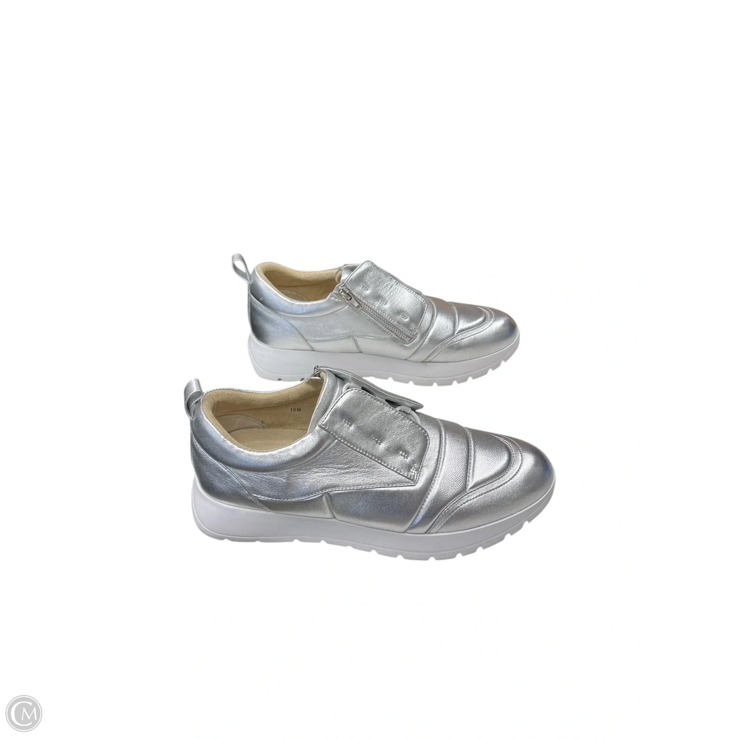 Shoes Athletic By Vaneli In Silver, Size: 10